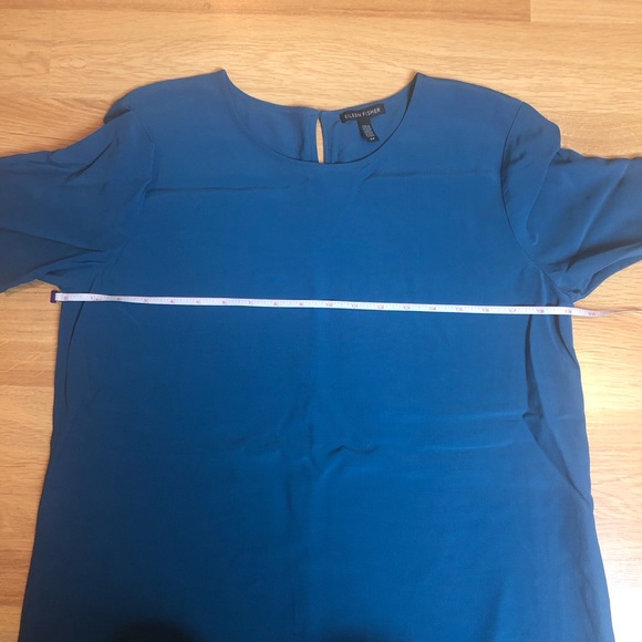 EILEEN FISHER blue viscose shift dress Sz Small - Picture 10 of 15